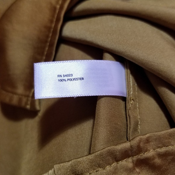 Gap Mustard Satin Silky Wrap Kimono style Blouse - Picture 5 of 6